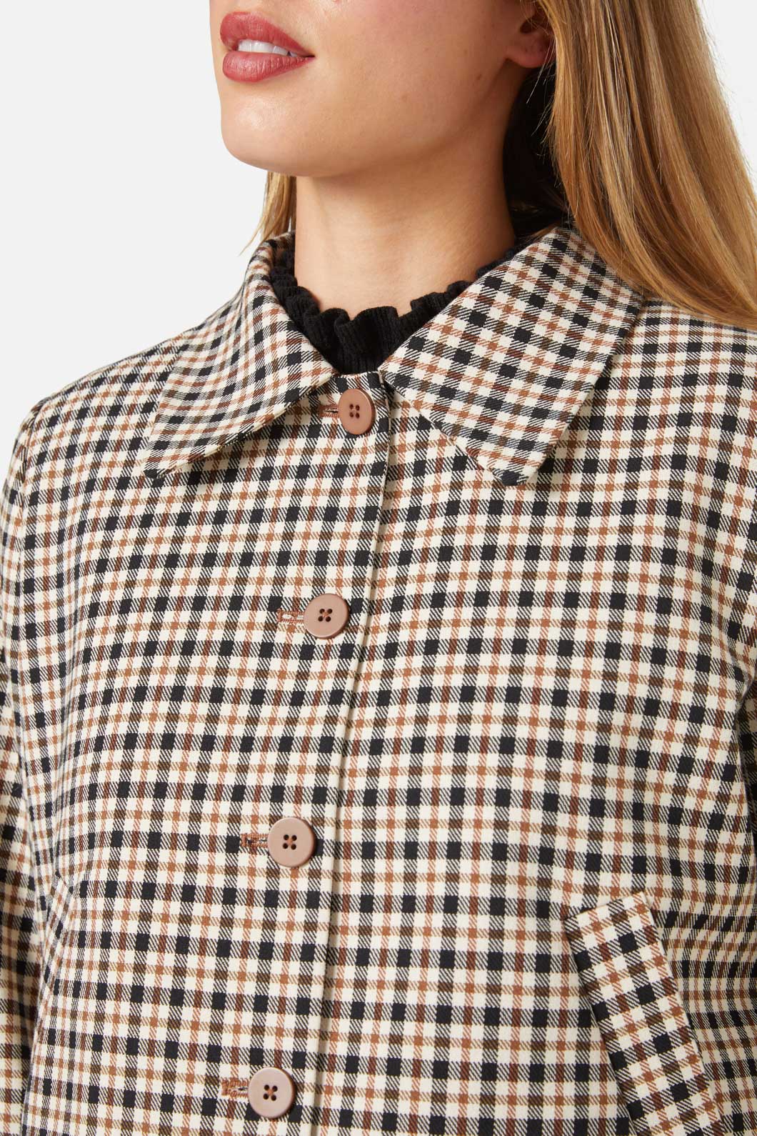 Princess Highway - Claudia Check Jacket - coffee
