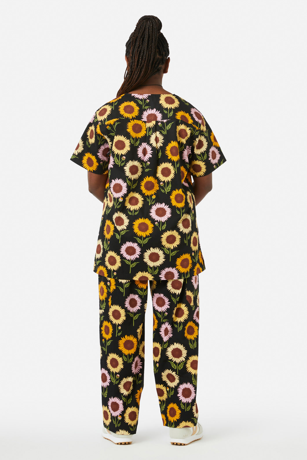 Princess Highway - Sunflower Scrub Set - black