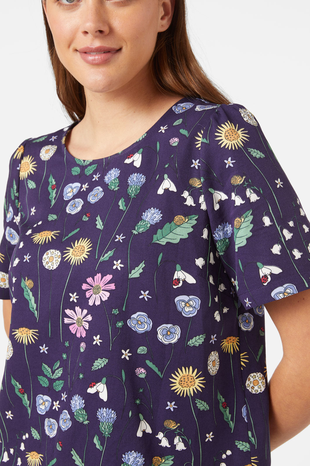 Princess Highway - Spring Garden Top - navy