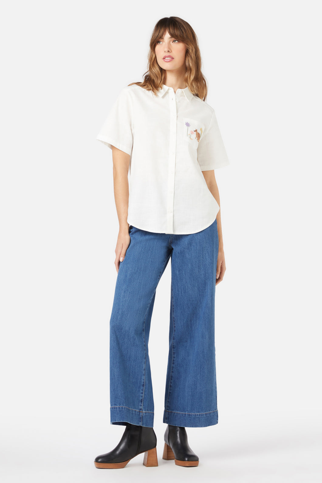Princess Highway - Numbat Emb Shirt - cream