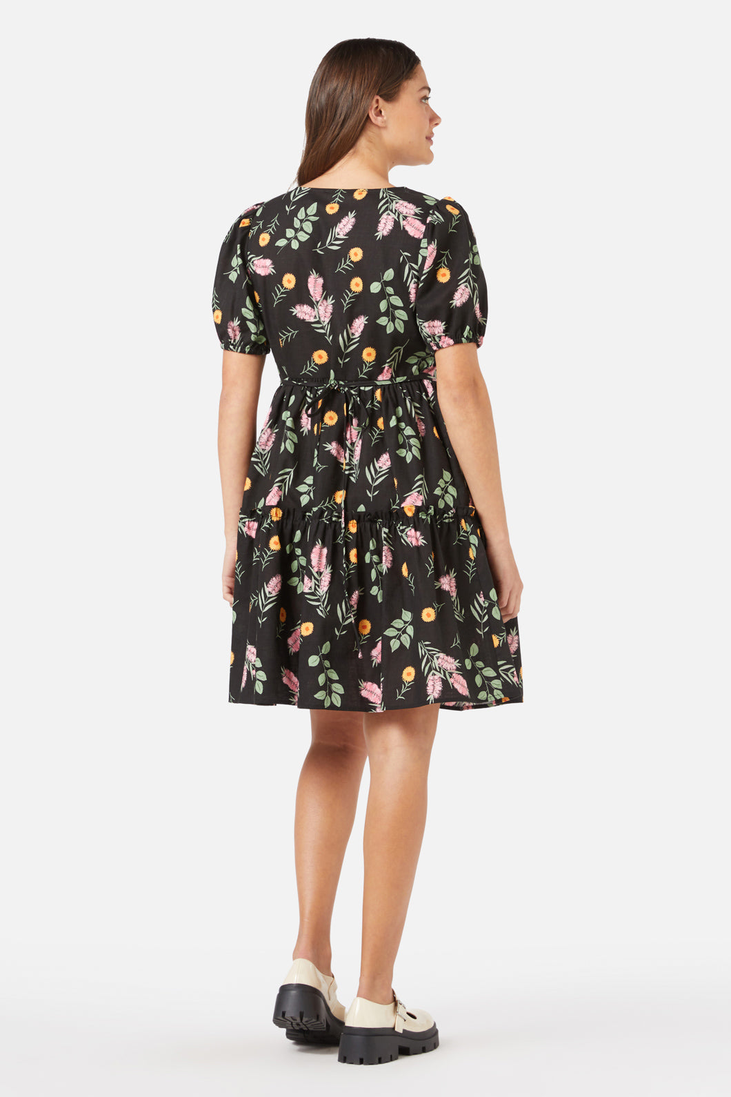 Princess Highway - Wild Flower Mini Dress - black