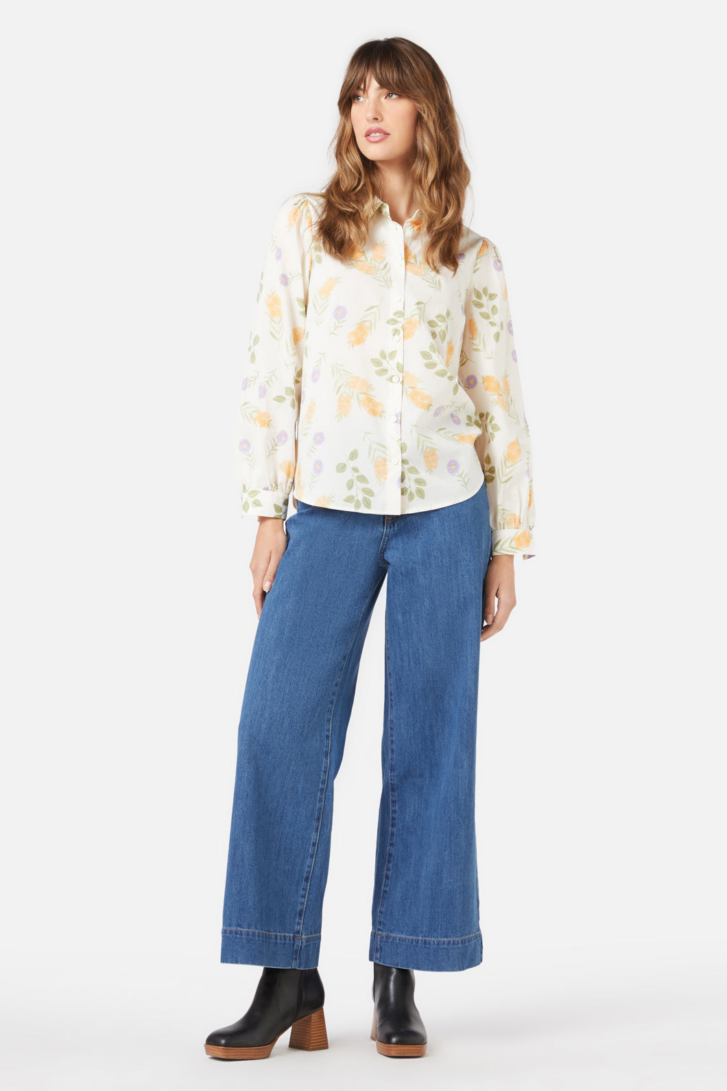 Princess Highway - Wild Flower Shirt - cream