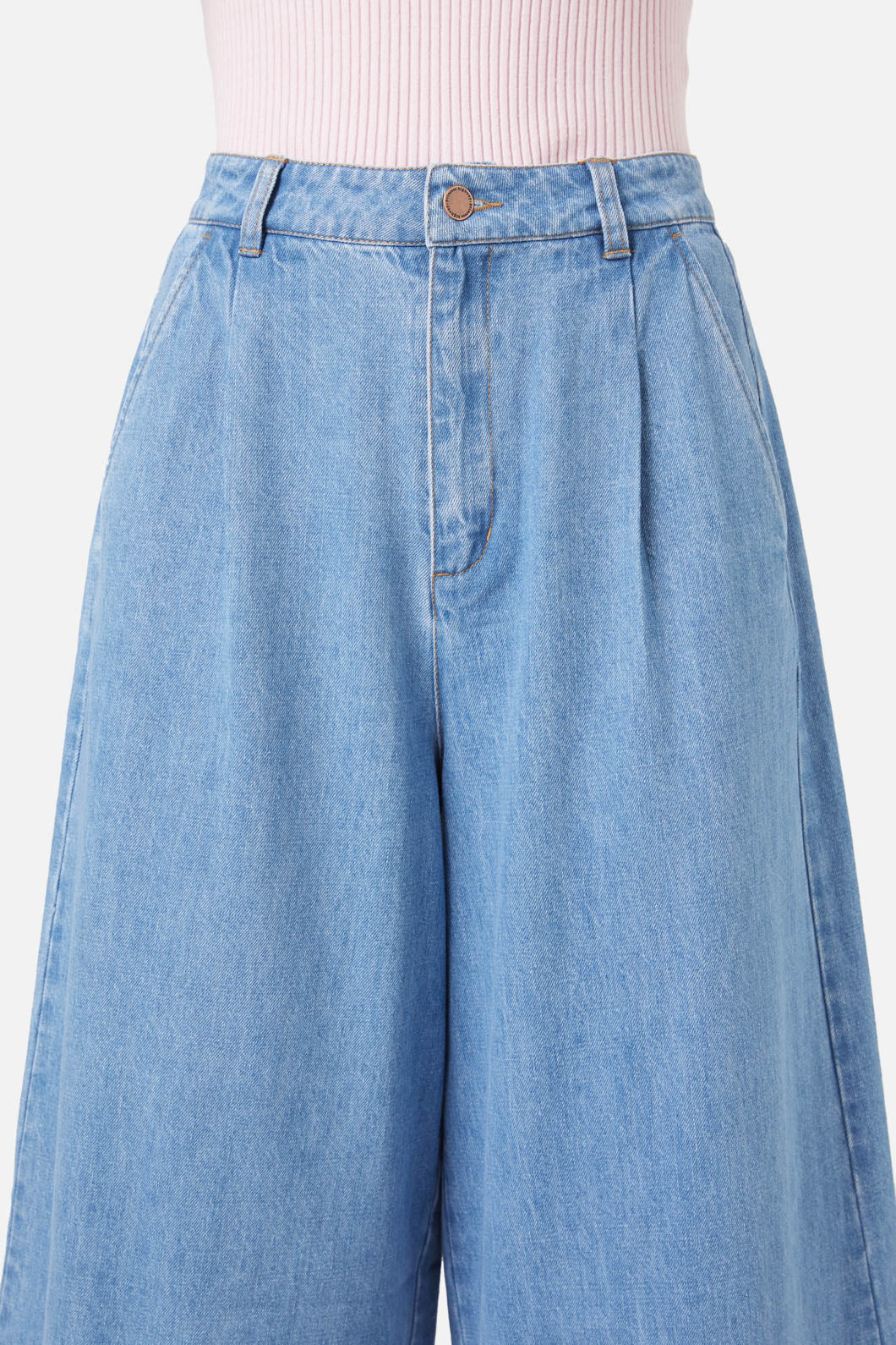 Princess Highway - Bloom Emb Skort - light-denim