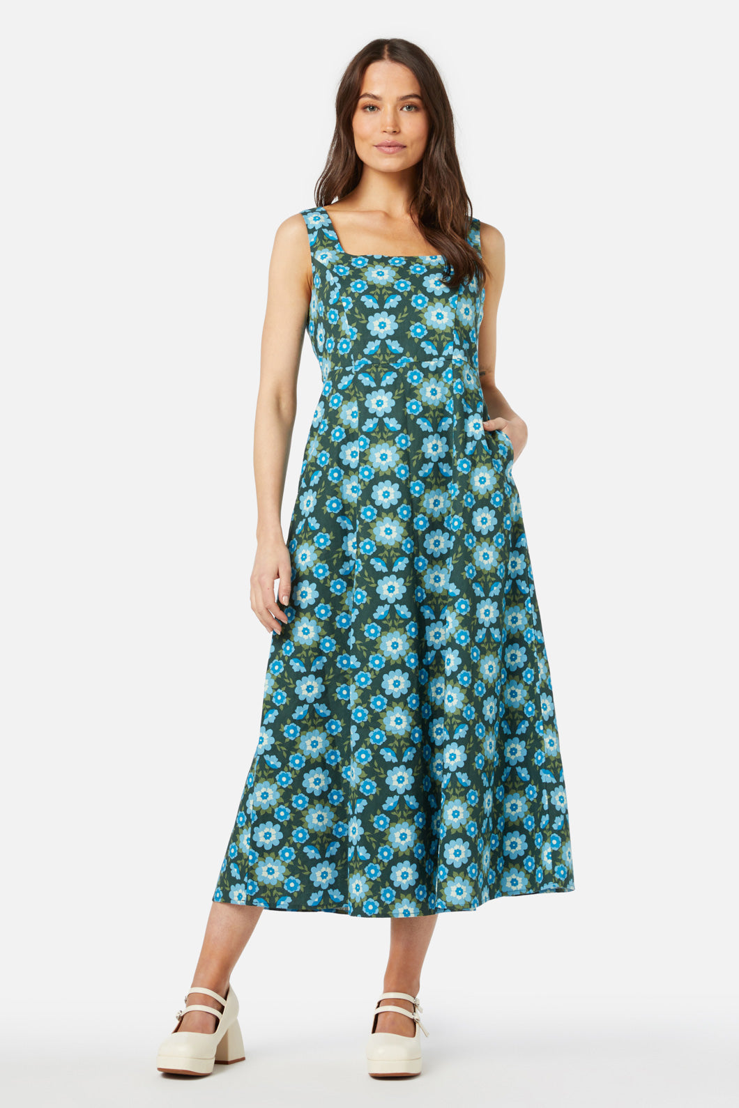 Princess Highway - Folk Floral Midi Dress - green