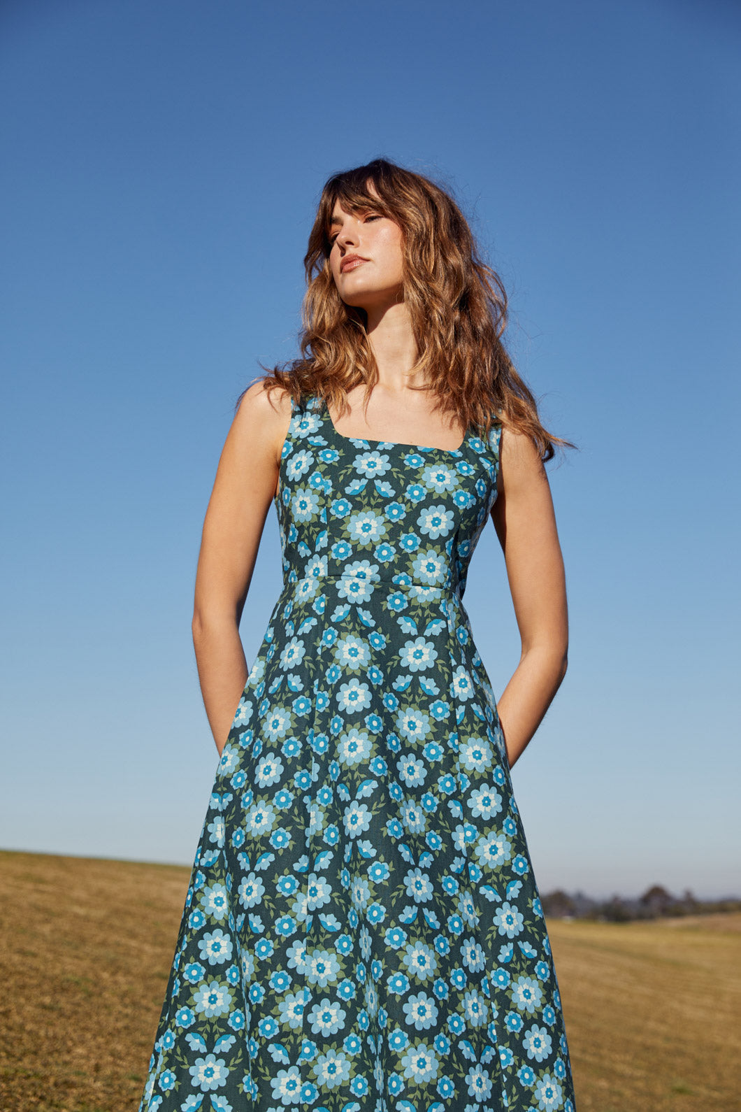 Princess Highway - Folk Floral Midi Dress - green