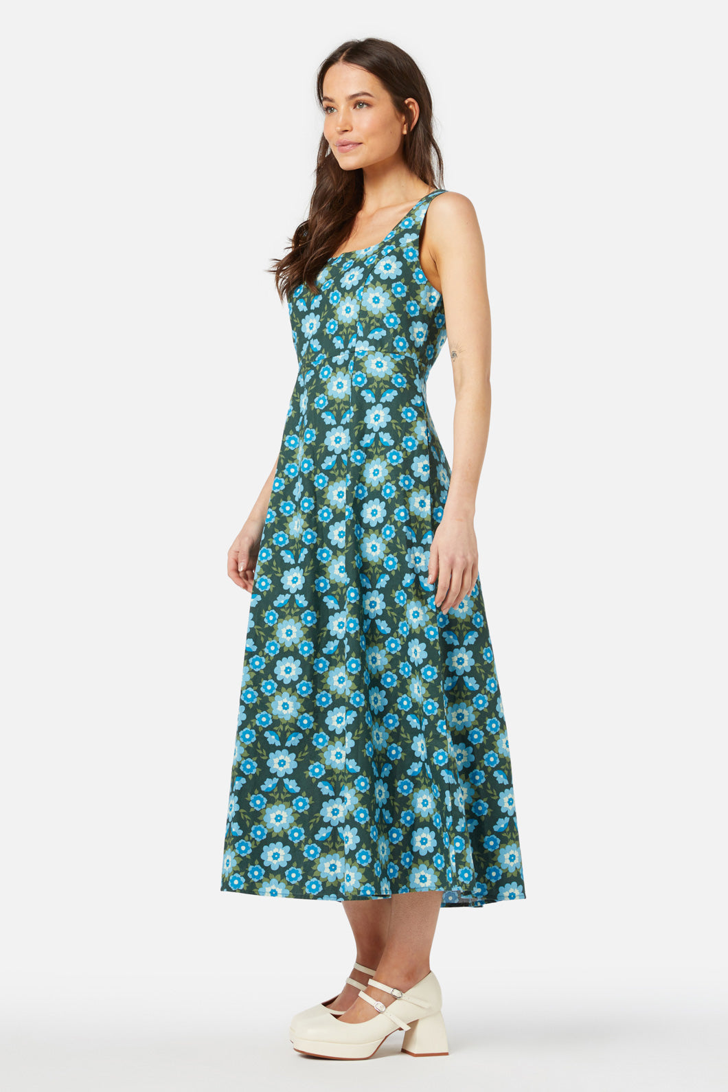 Princess Highway - Folk Floral Midi Dress - green