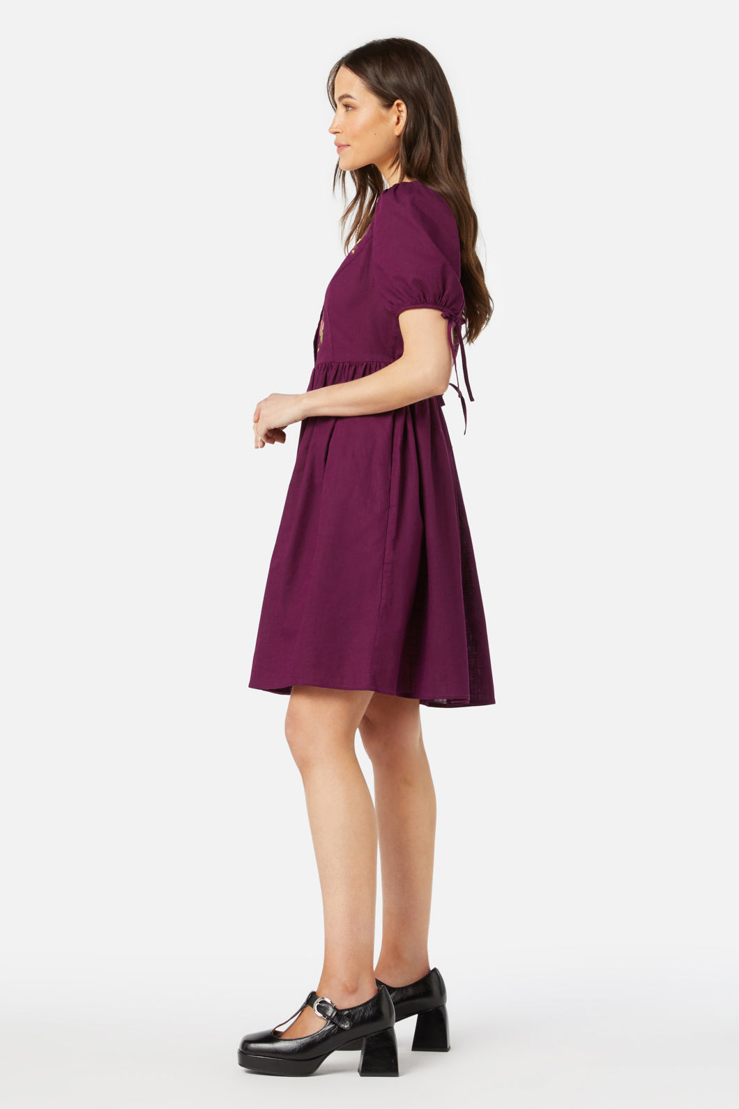 Princess Highway - Sweetie Emb Dress - plum