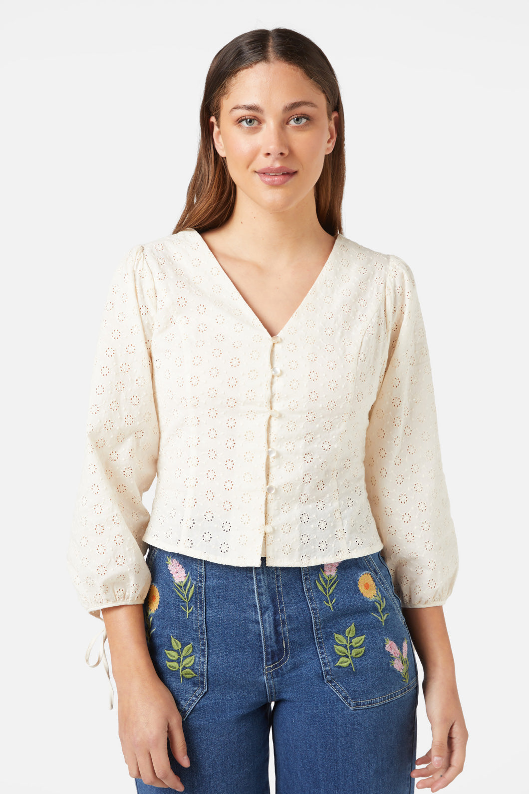 Princess Highway - Cori Top - ivory