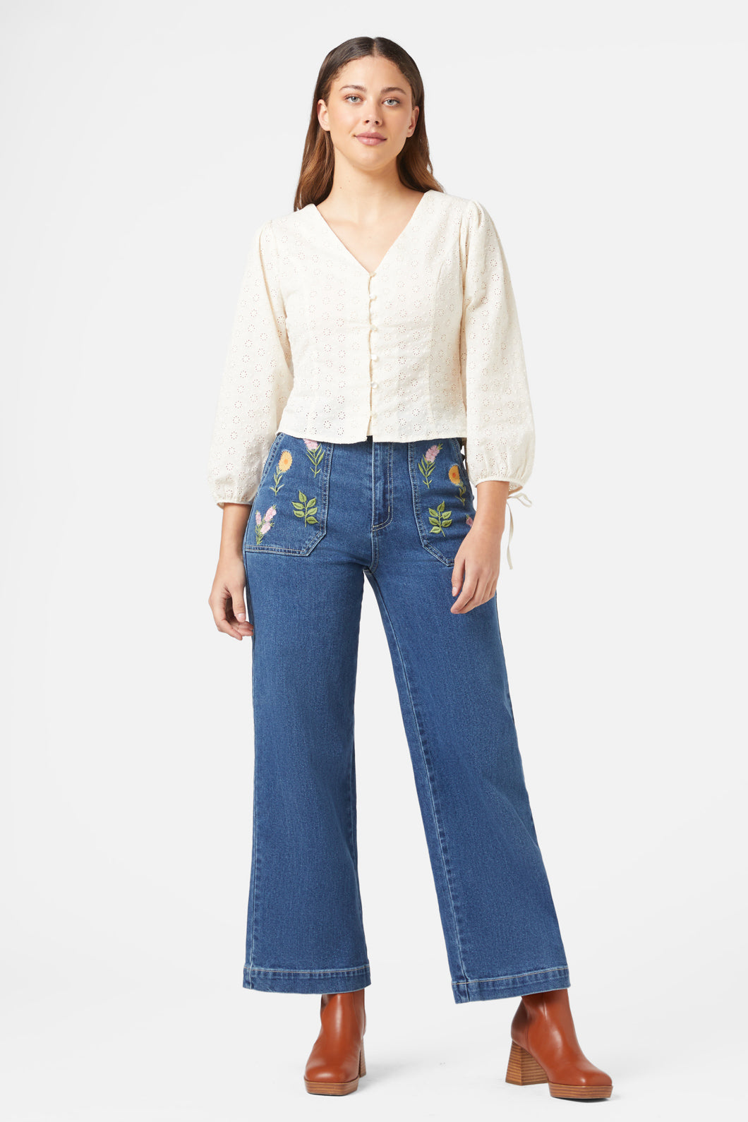 Princess Highway - Cori Top - ivory