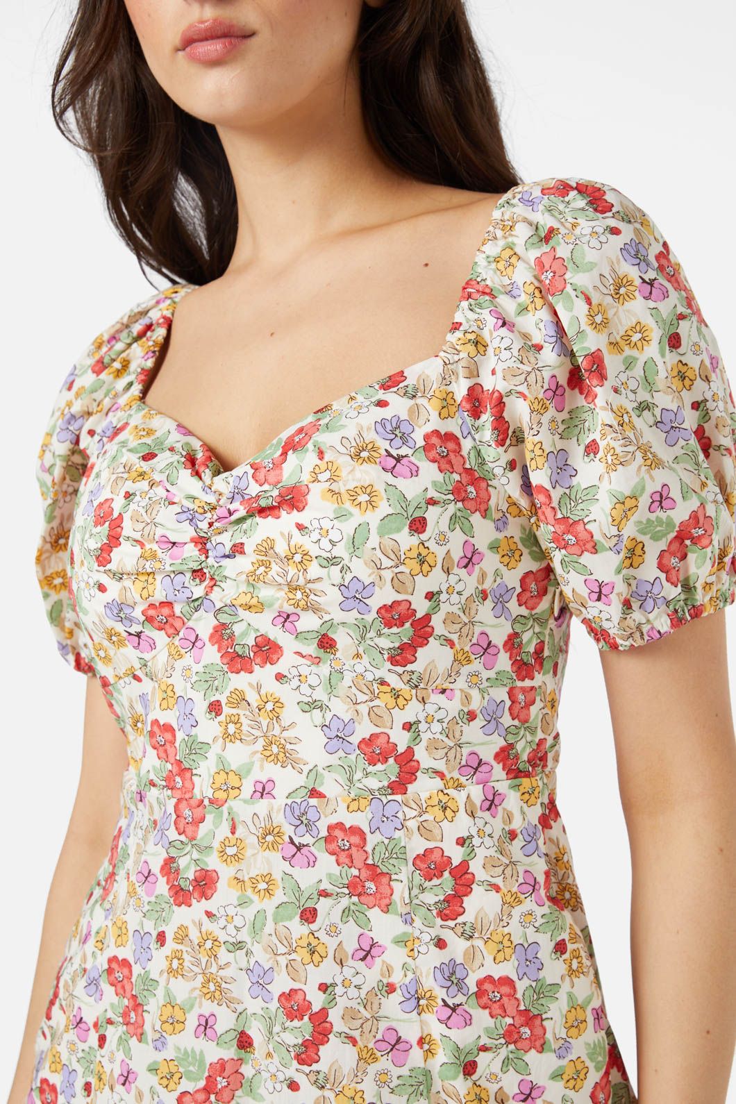 Princess Highway - Ella Flora Midi Dress - cream