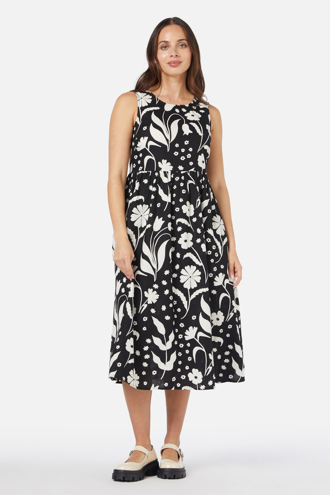 princess highway black dress Joelle Folk Floral Midi Dress Princess Highway