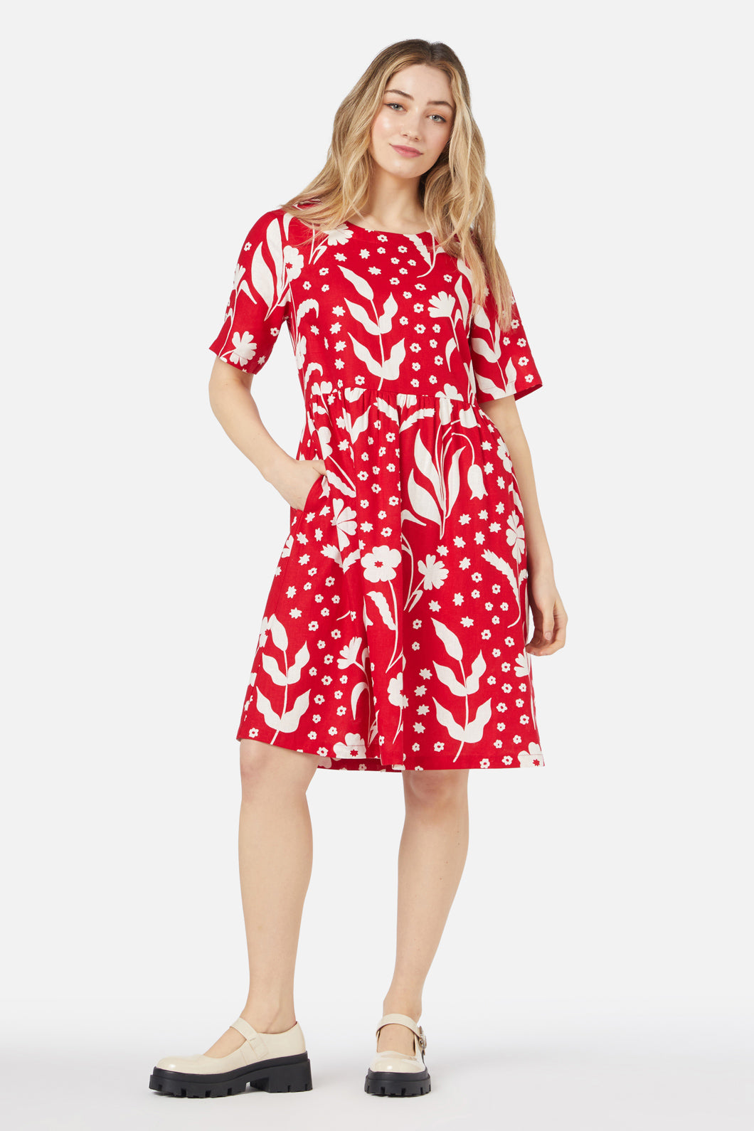Princess Highway - Irene Smock Dress - cherry