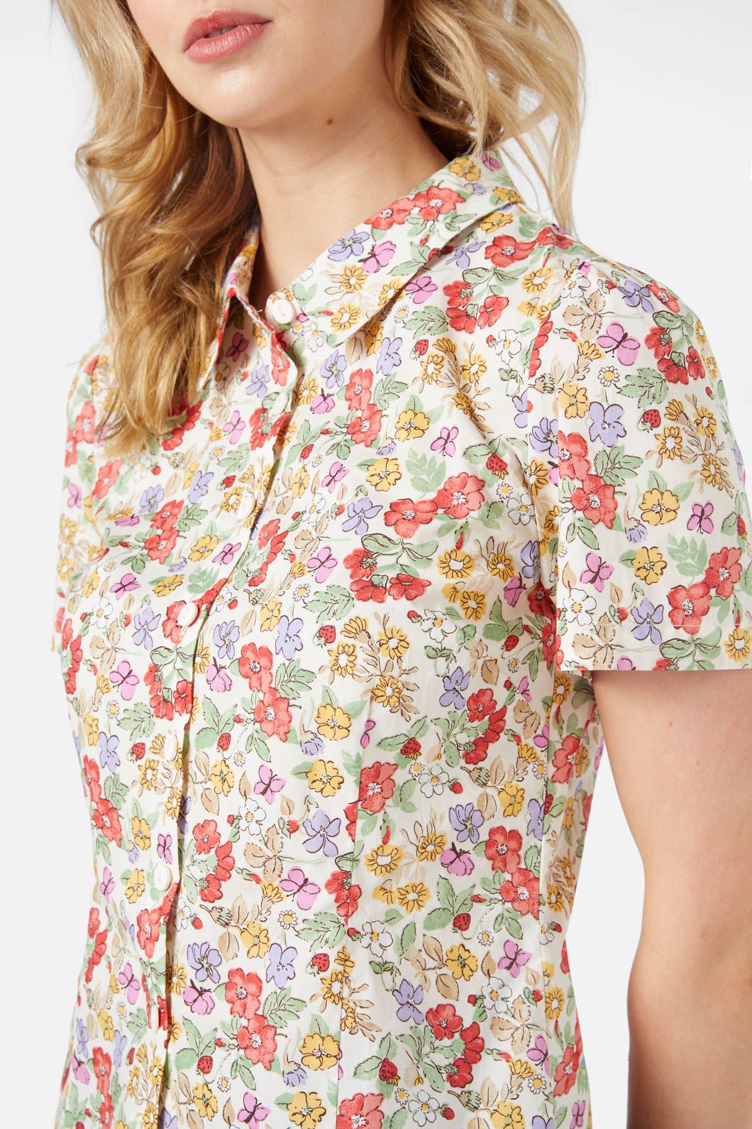 Princess Highway - Ella Flora Blouse - cream