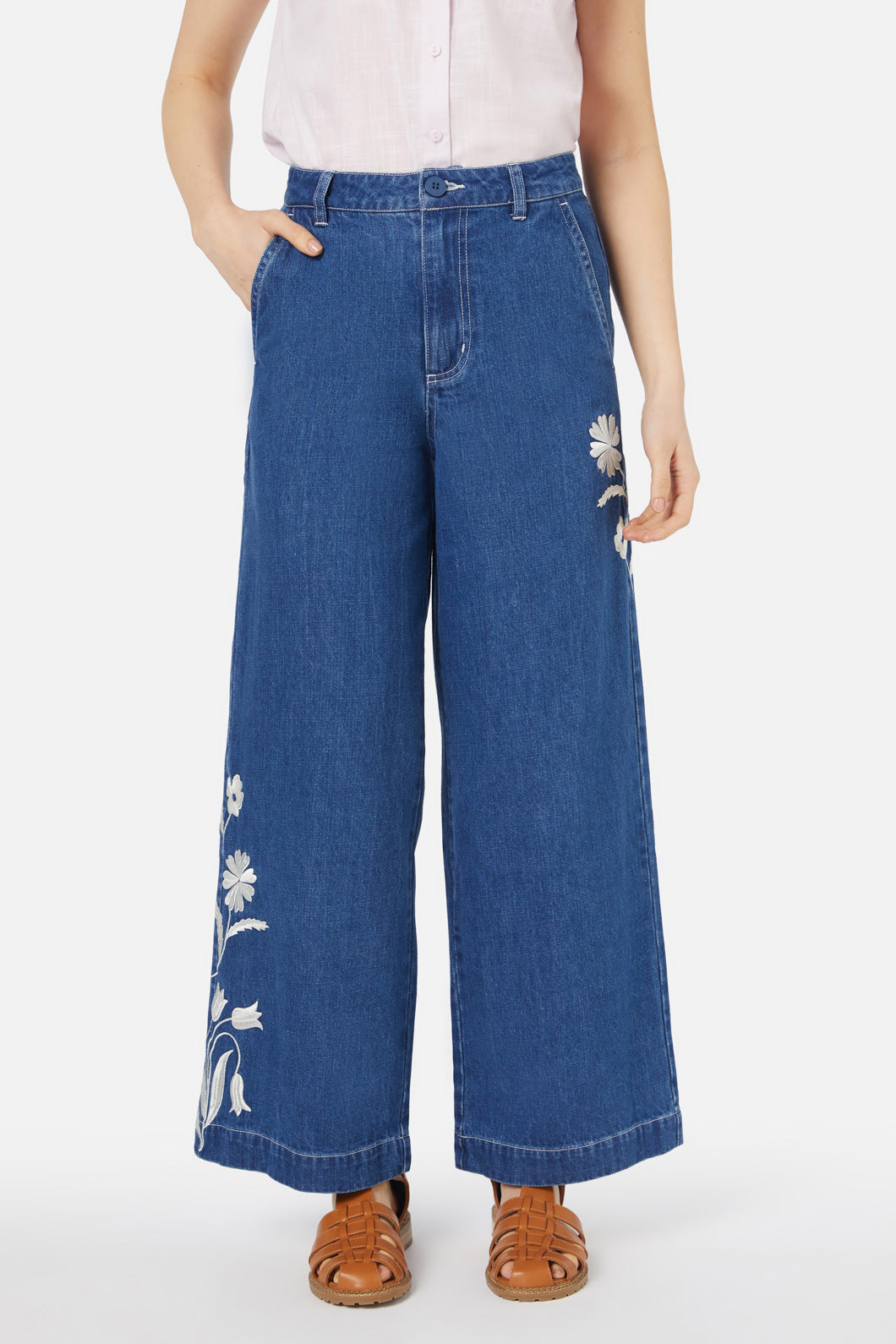 Princess Highway - Irene Emb Jean - mid-denim