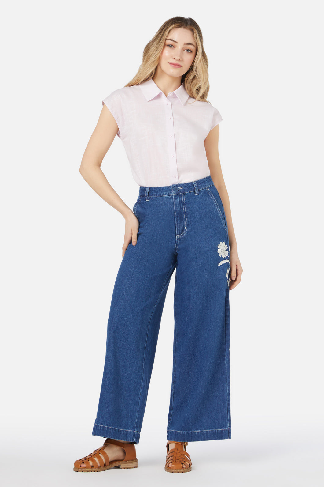 Princess Highway - Irene Emb Jean - mid-denim