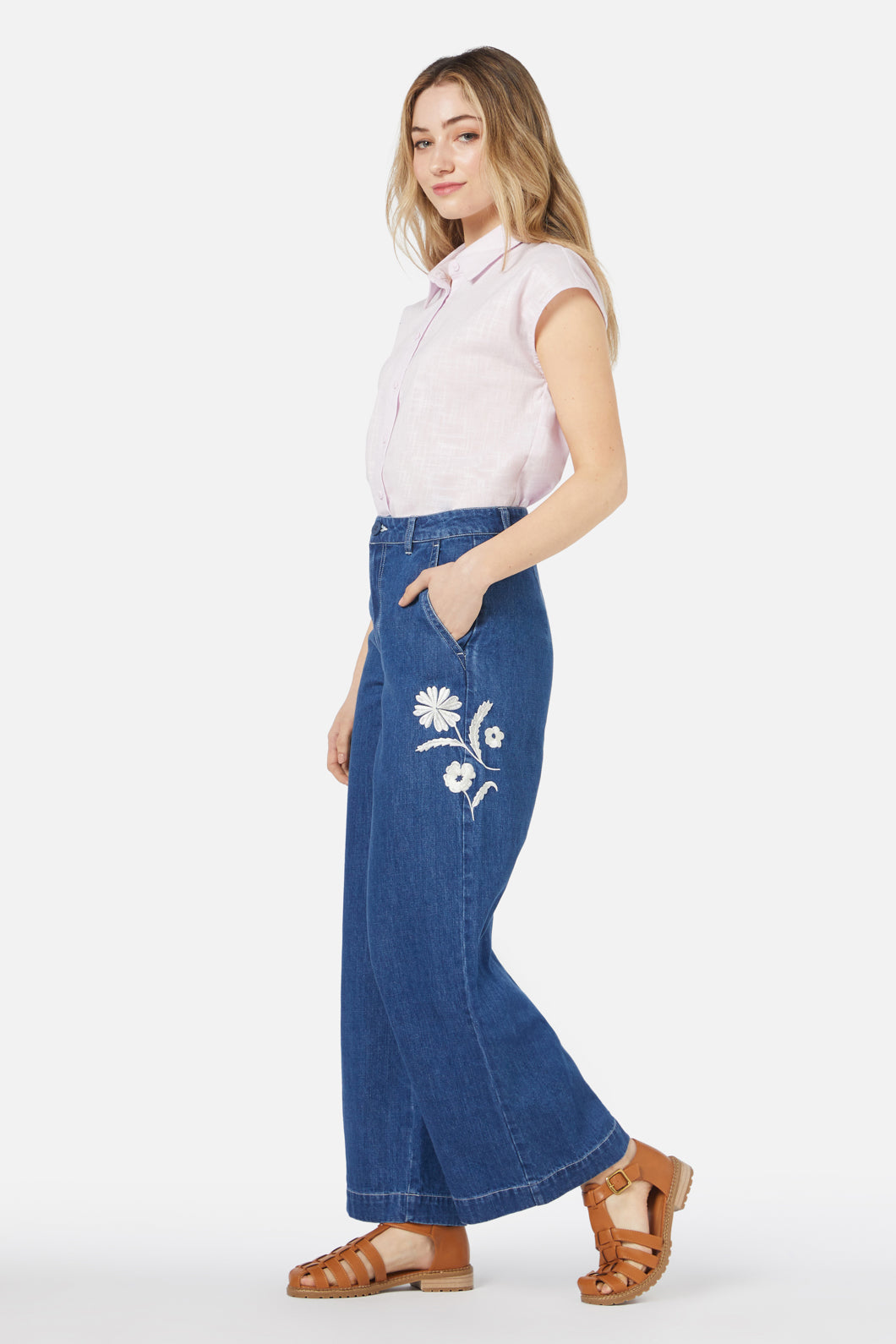 Princess Highway - Irene Emb Jean - mid-denim