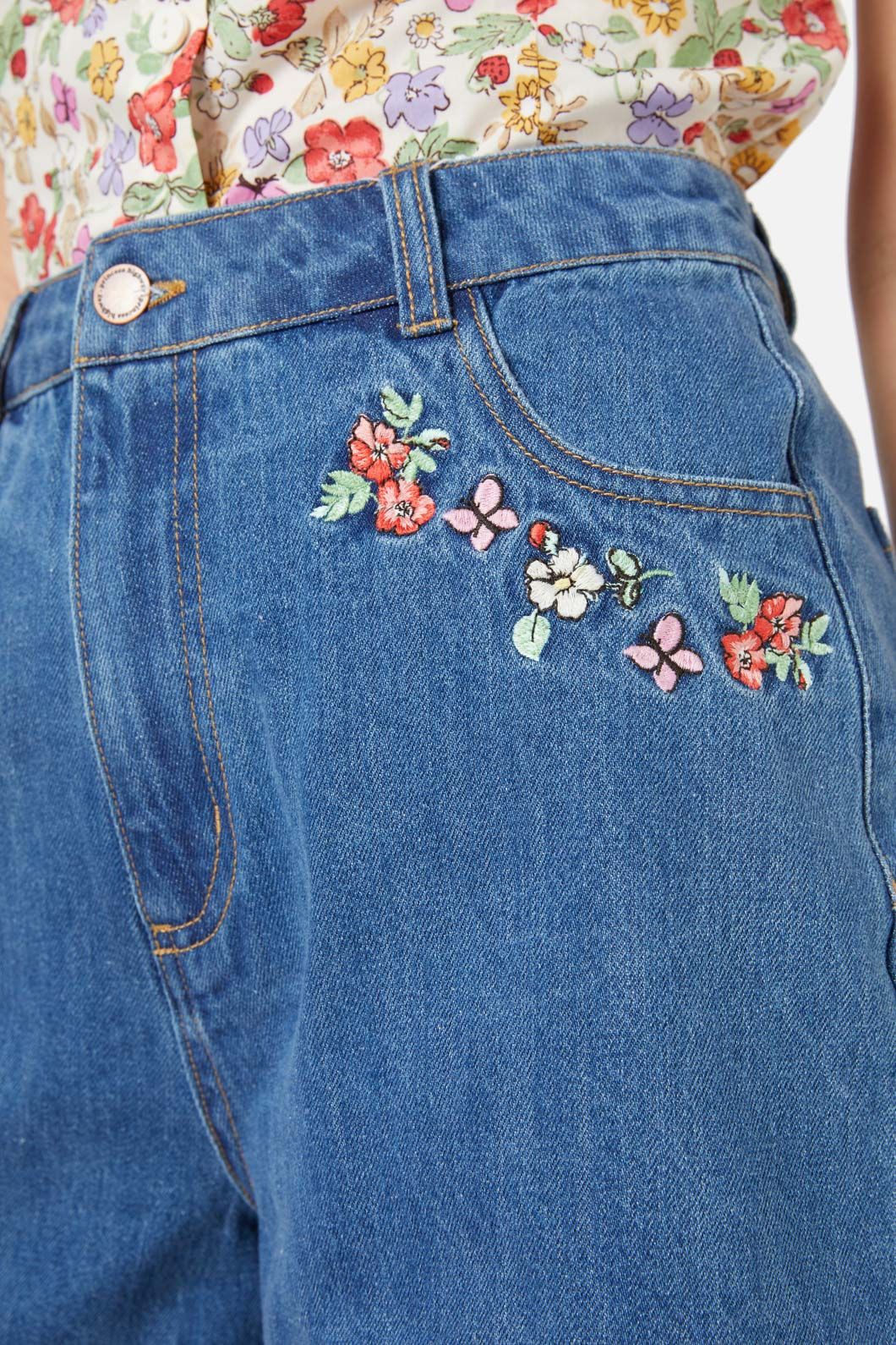 Princess Highway - Papillon Emb Short - mid-denim