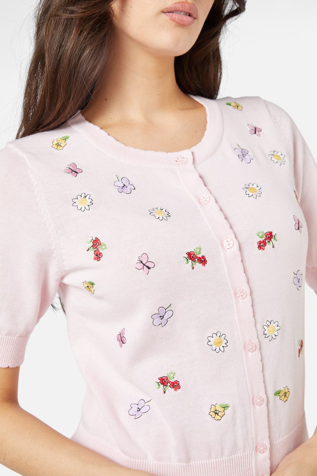 Princess Highway - Papillon Emb Cardi - blush