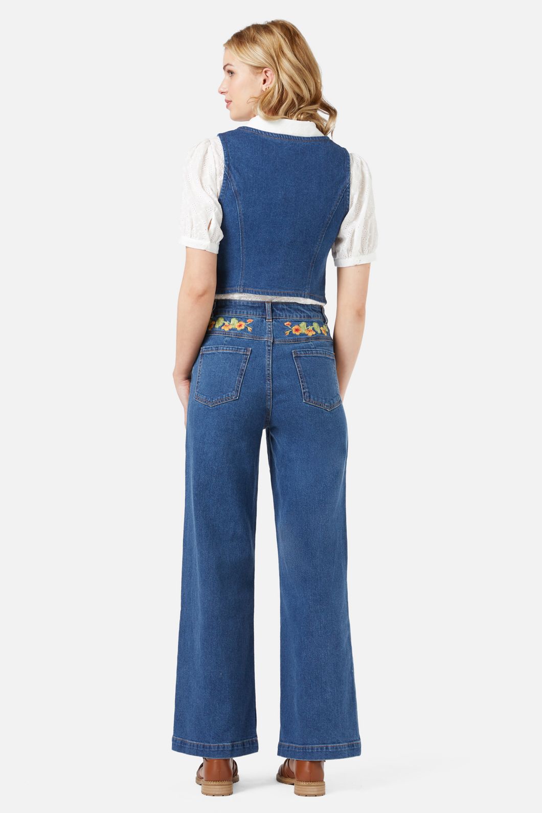 Princess Highway - Nasturtium Emb Vest - mid-denim