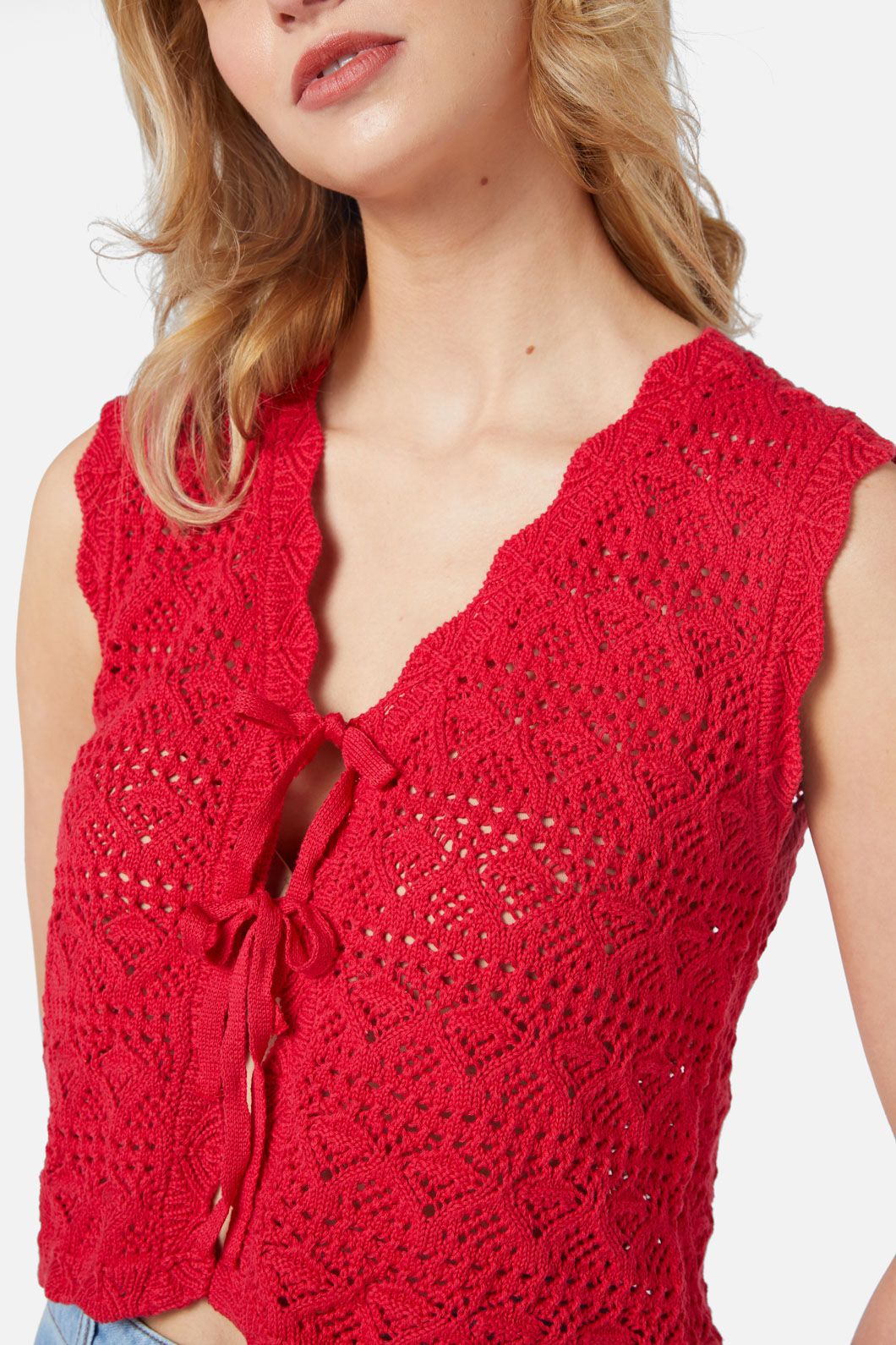 Princess Highway - Margie Tie Front Top - red