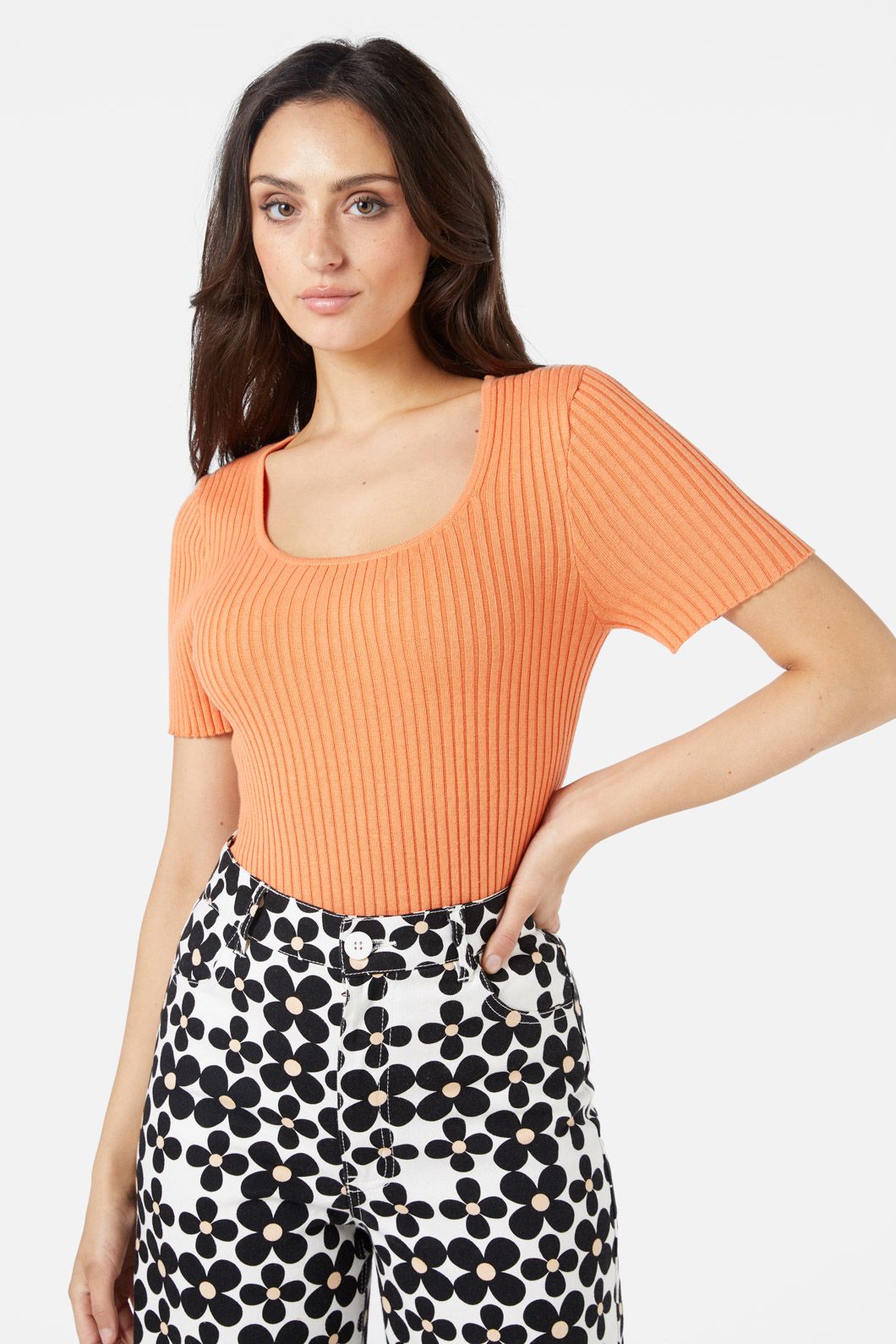 Princess Highway - Addie Knit Top - orange