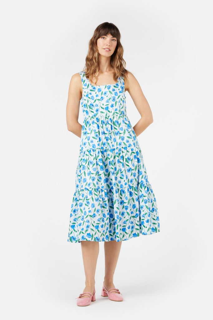 HIGH LOW MIDI SHIRT DRESS POPPY DIVINE