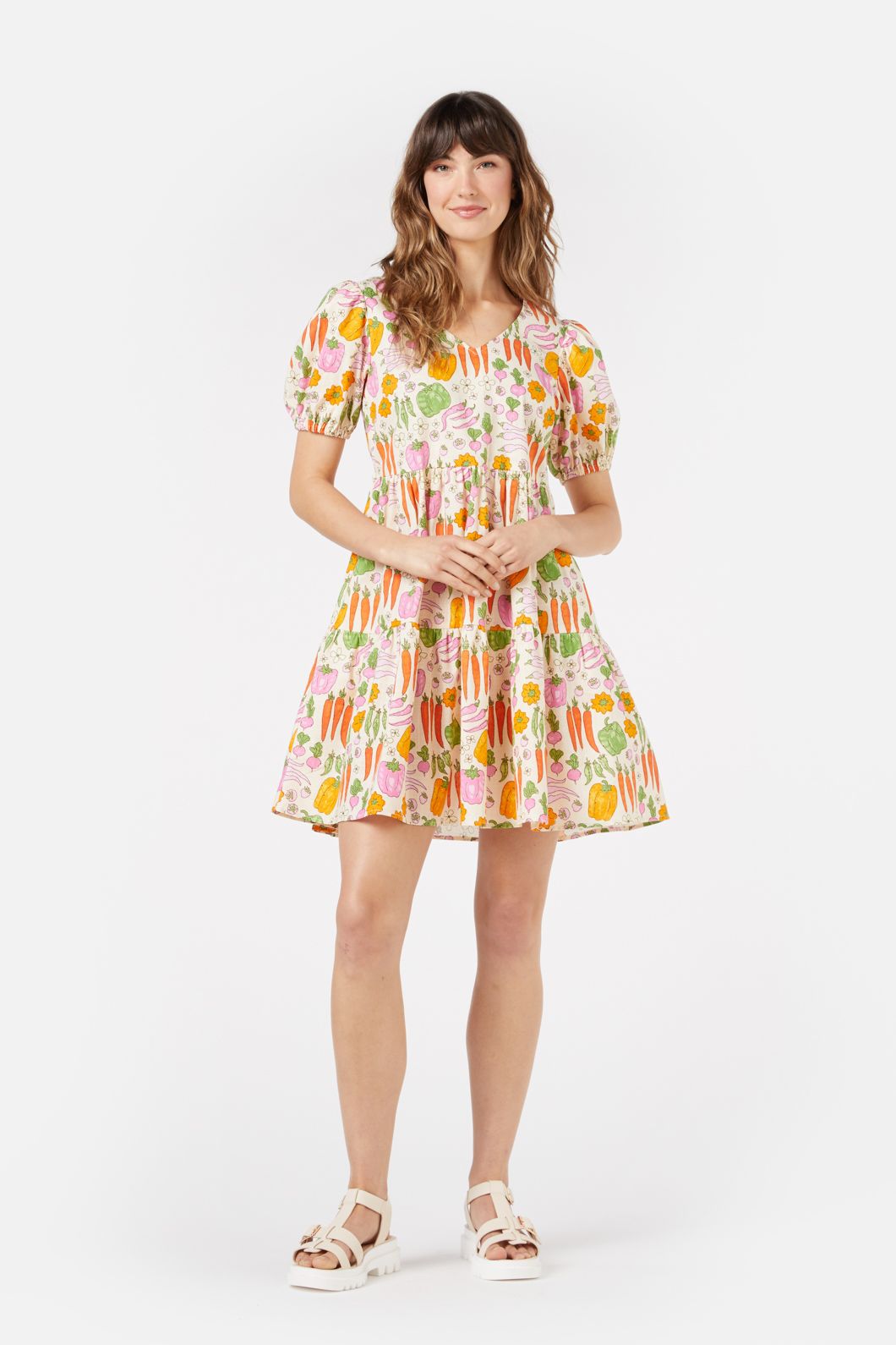Princess Highway - Veggie Patch Mini Dress - cream