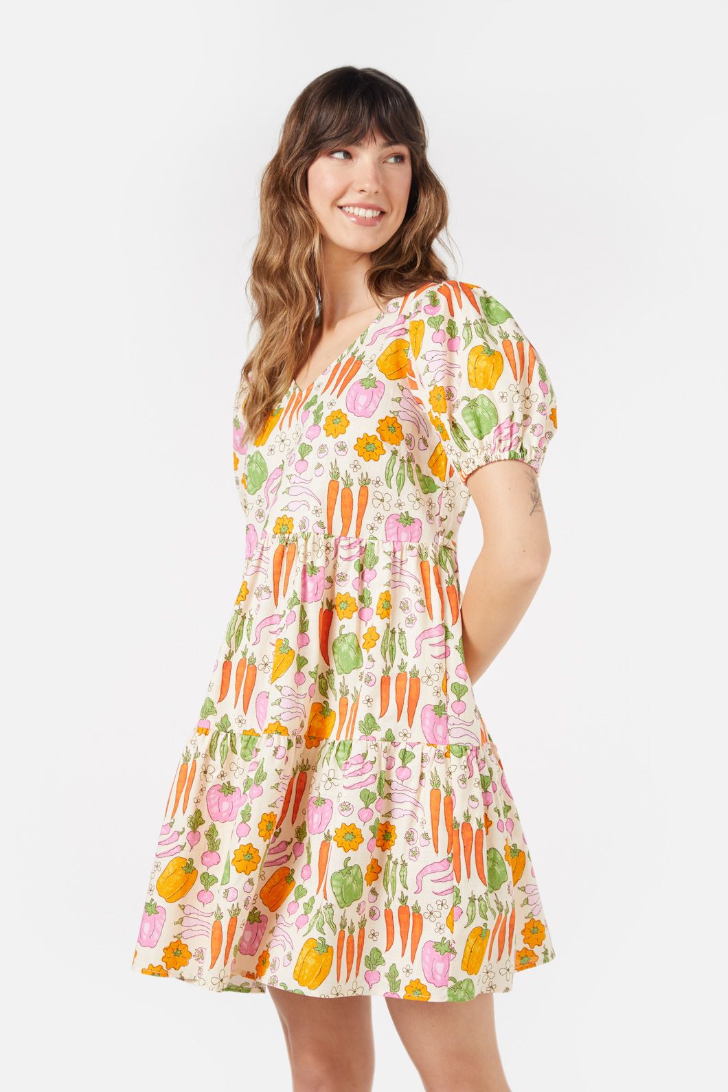 Princess Highway - Veggie Patch Mini Dress - cream