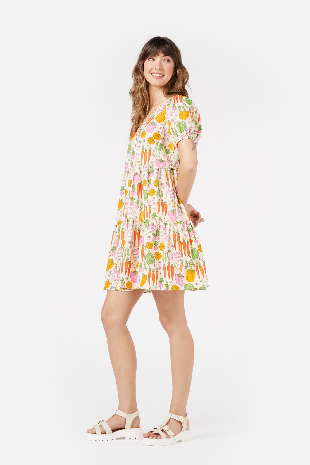Princess Highway - Veggie Patch Mini Dress - cream