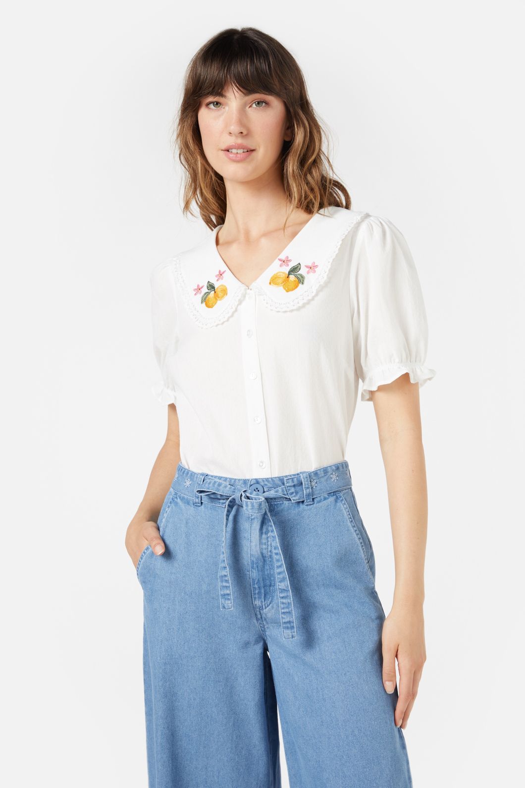 Princess Highway - Lemonade Emb Blouse - cream