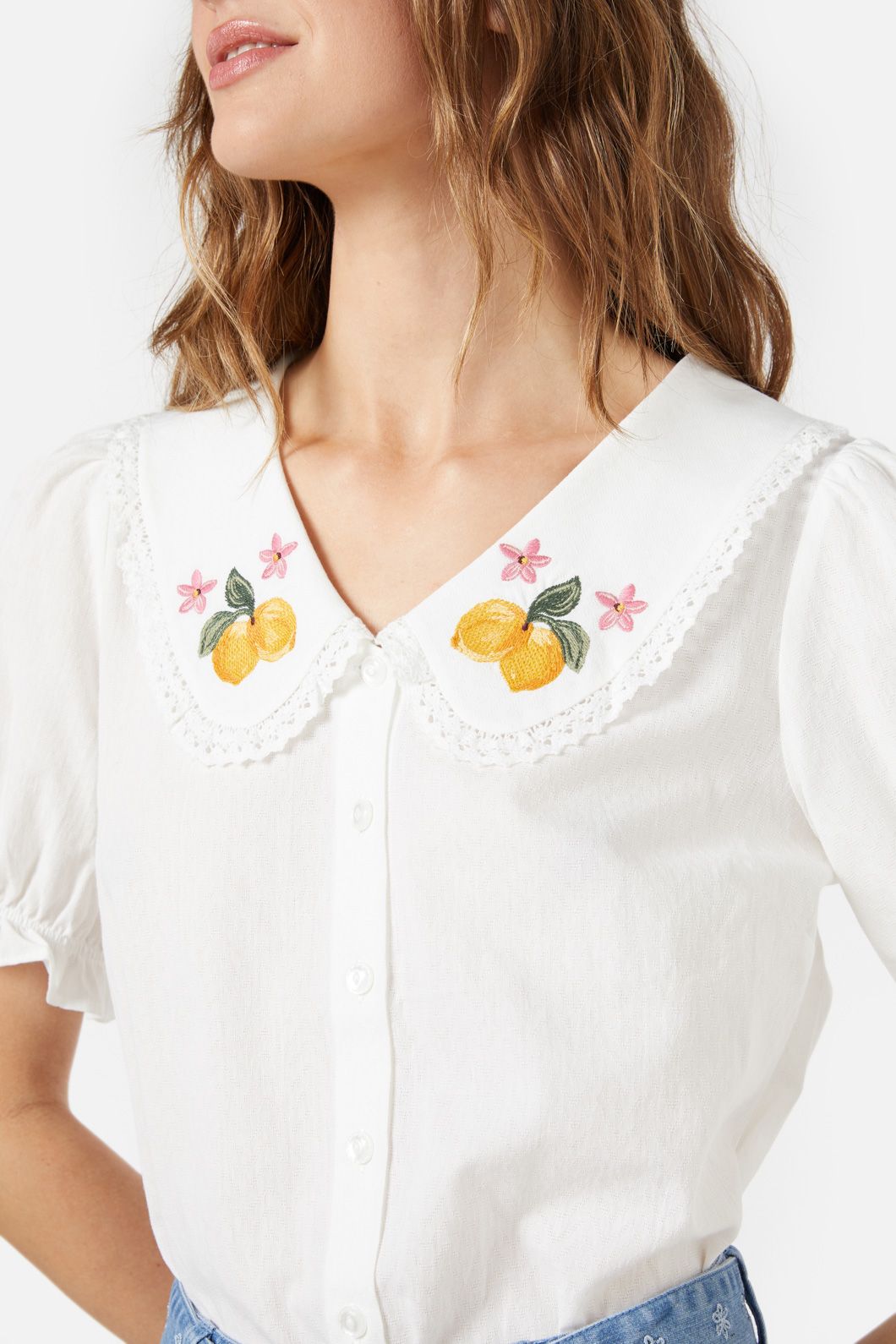 Princess Highway - Lemonade Emb Blouse - cream