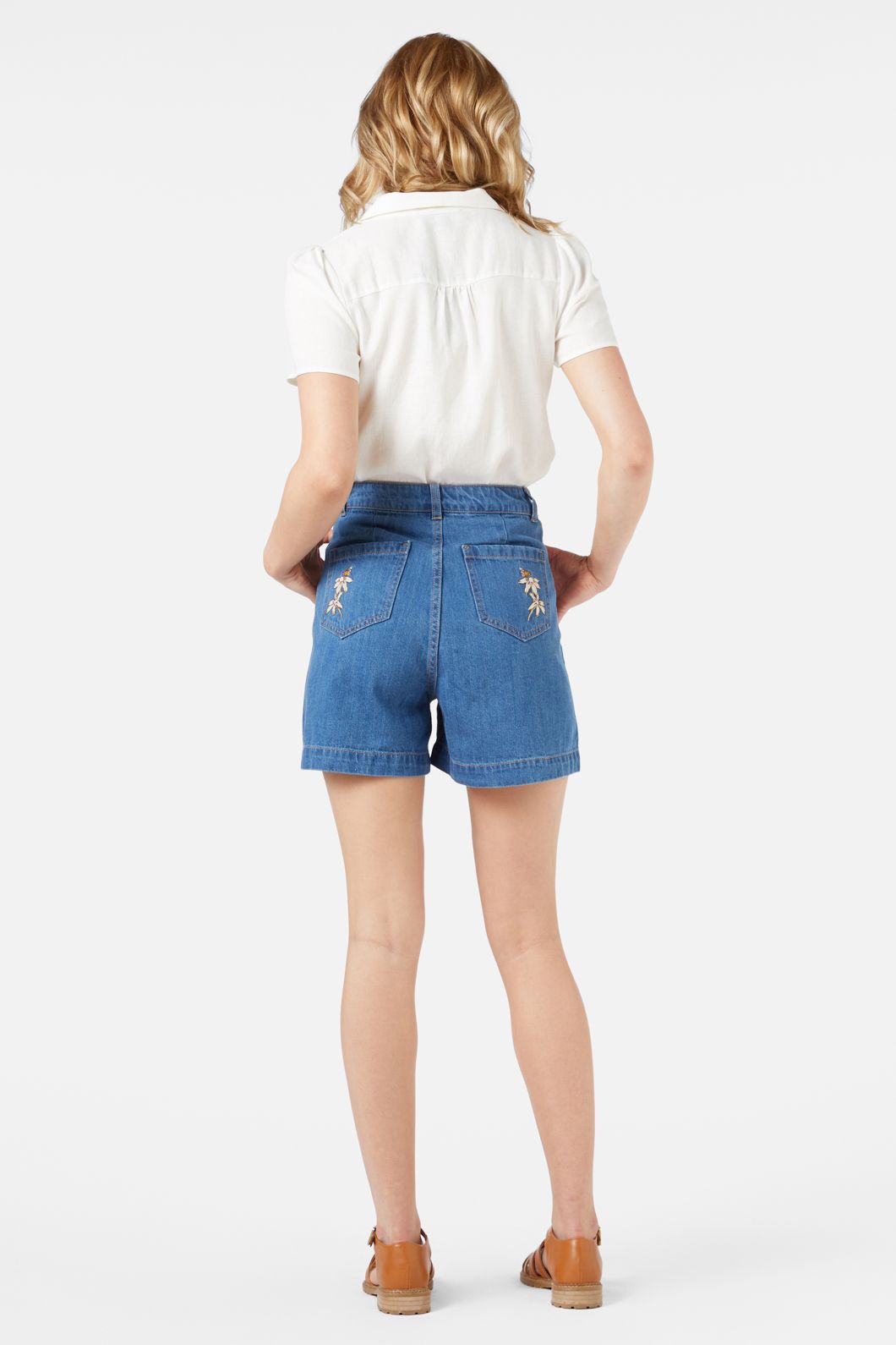 Princess Highway - Dreams Emb Short - mid-denim