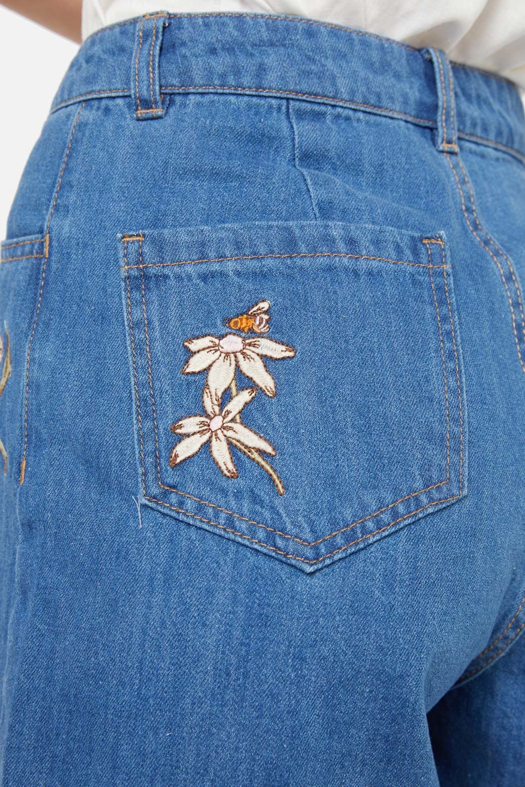 Princess Highway - Dreams Emb Short - mid-denim