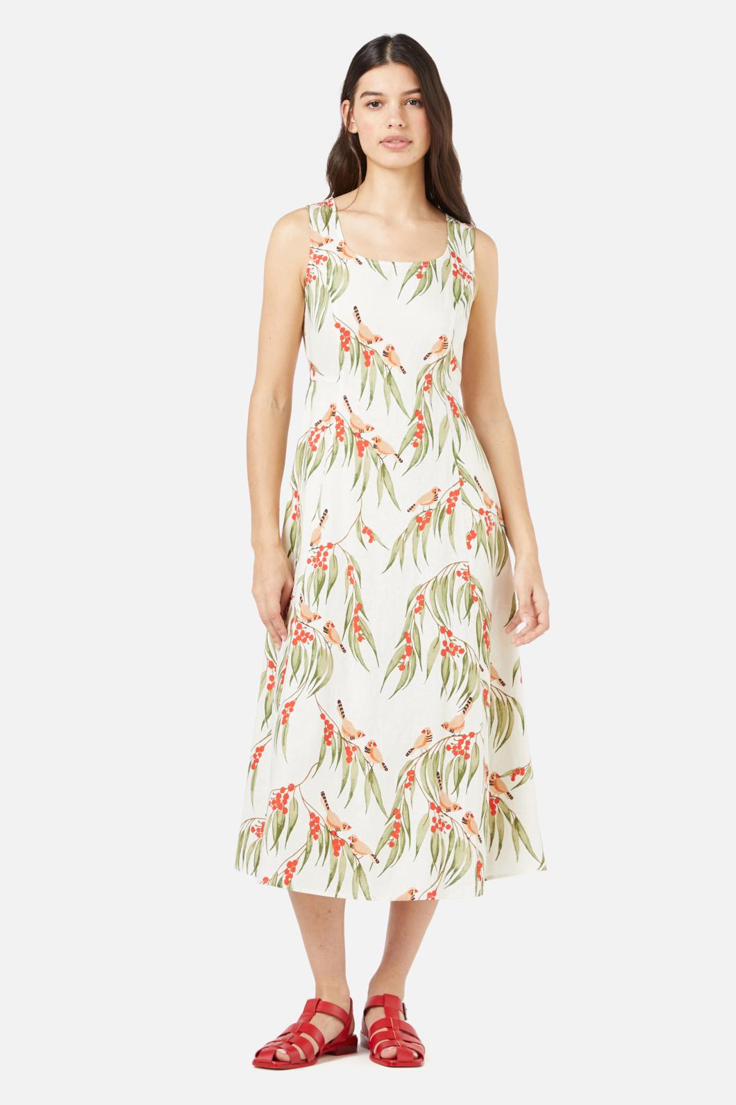 Princess Highway - Zebra Finch Midi Dress - cream