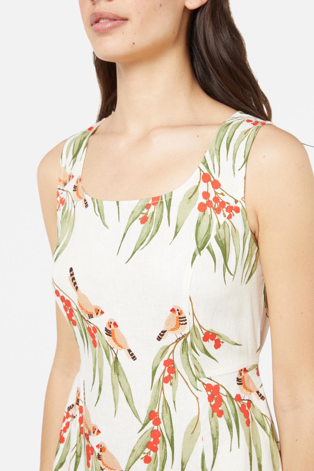 Princess Highway - Zebra Finch Midi Dress - cream