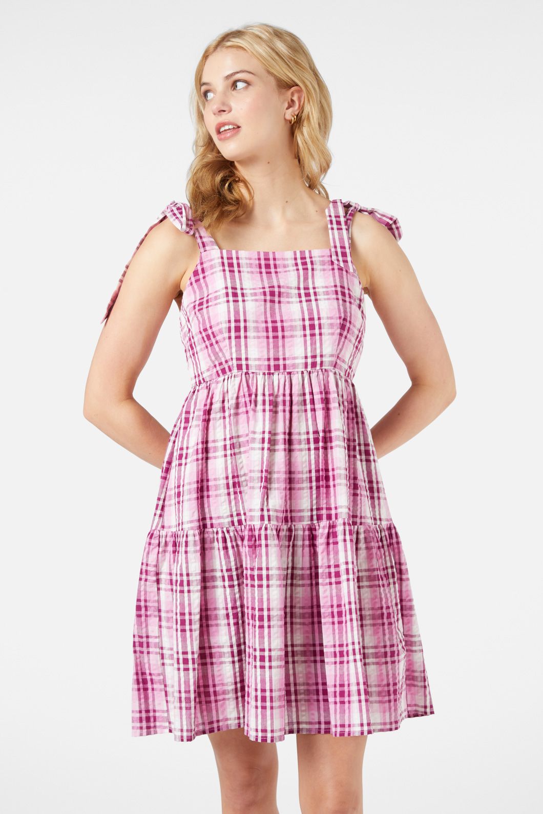 Princess Highway - Andie Check Sundress - berry