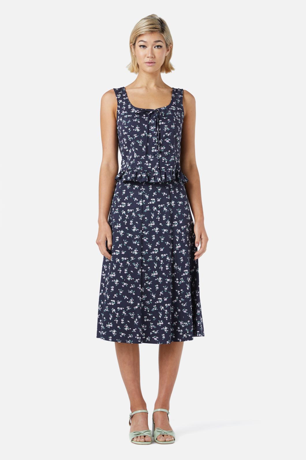 Princess Highway - Lila Ditsy Top - navy