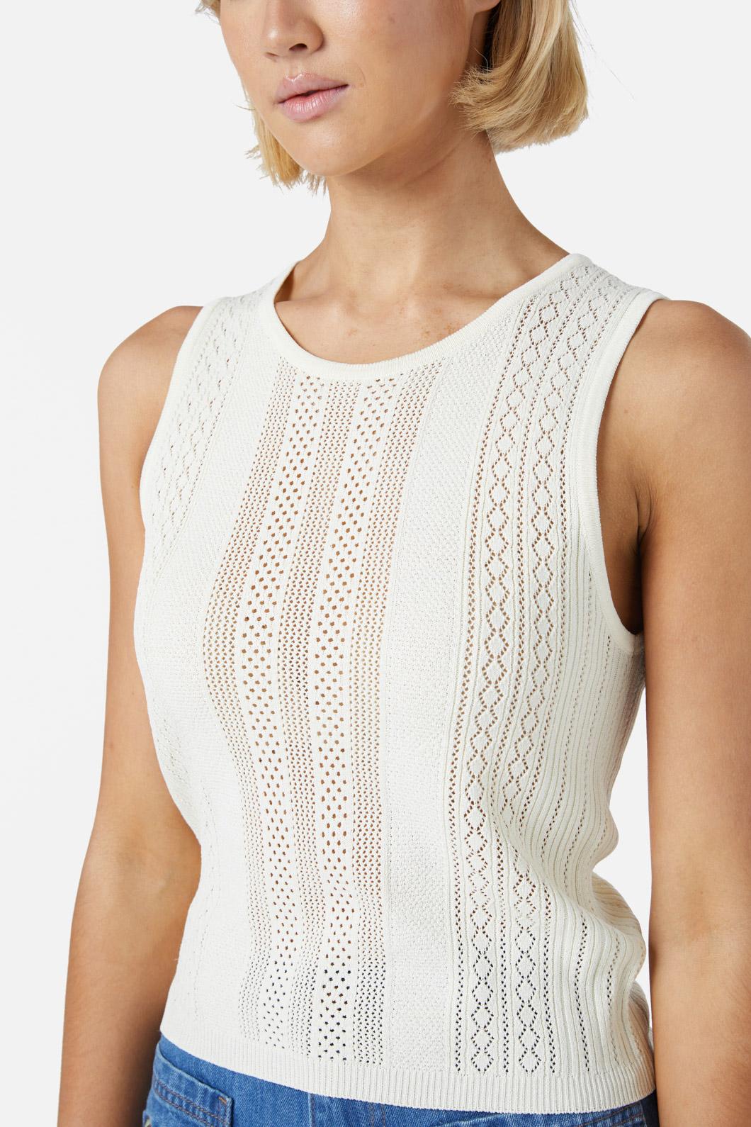 Princess Highway - Fran Lace Knit Tank - cream