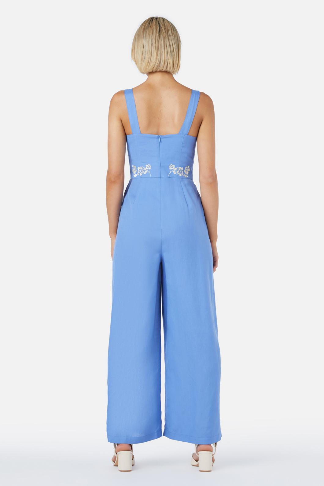 Princess Highway - Cecilia Emb Jumpsuit - blue