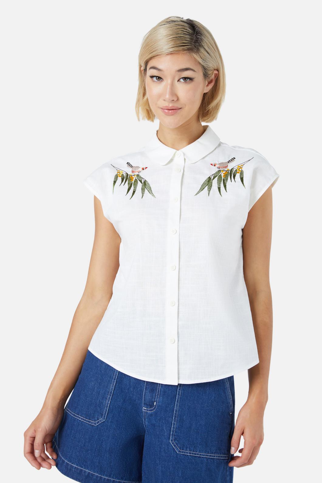 Princess Highway - Finch Emb Blouse - cream