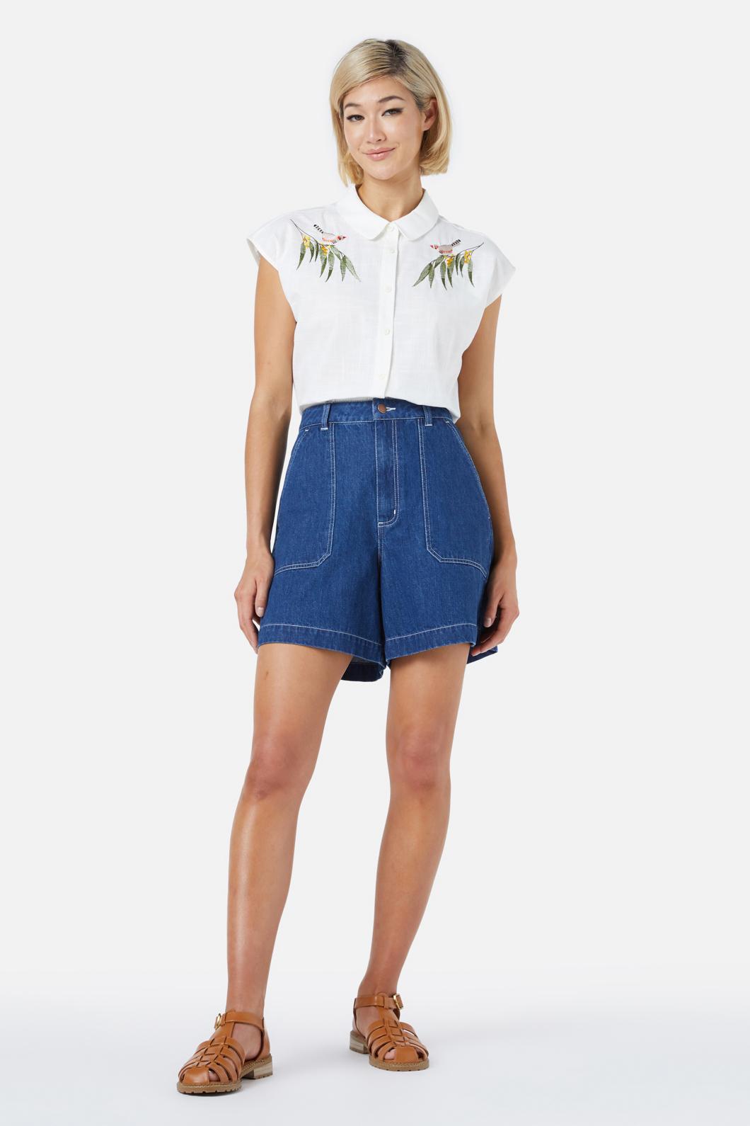 Princess Highway - Finch Emb Blouse - cream