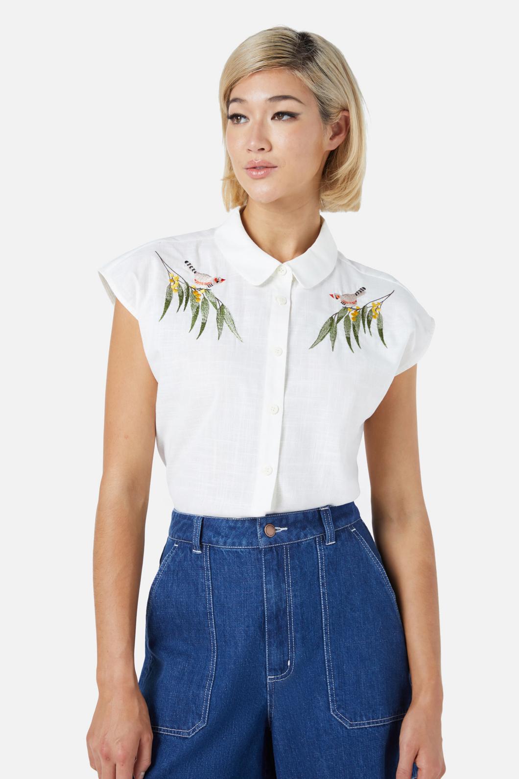 Princess Highway - Finch Emb Blouse - cream