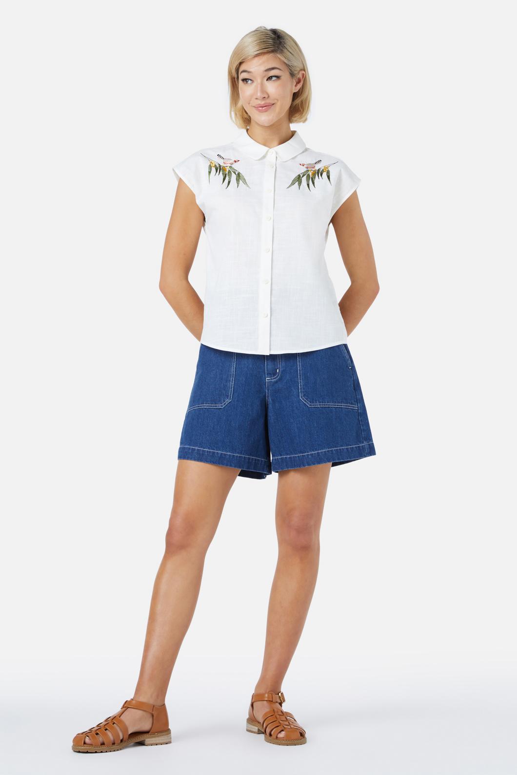 Princess Highway - Finch Emb Blouse - cream