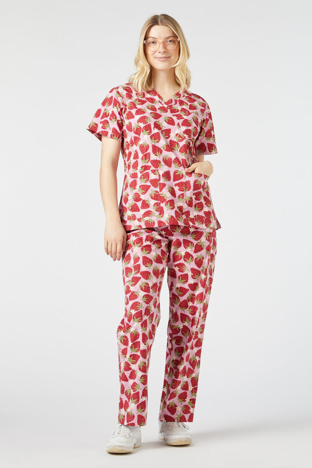 Princess Highway - Strawberry Scrub Set - pink
