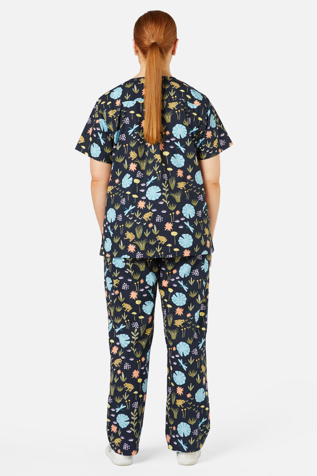 Love Scrubs - Yellow Spotted Tree Frog Scrub Set - navy