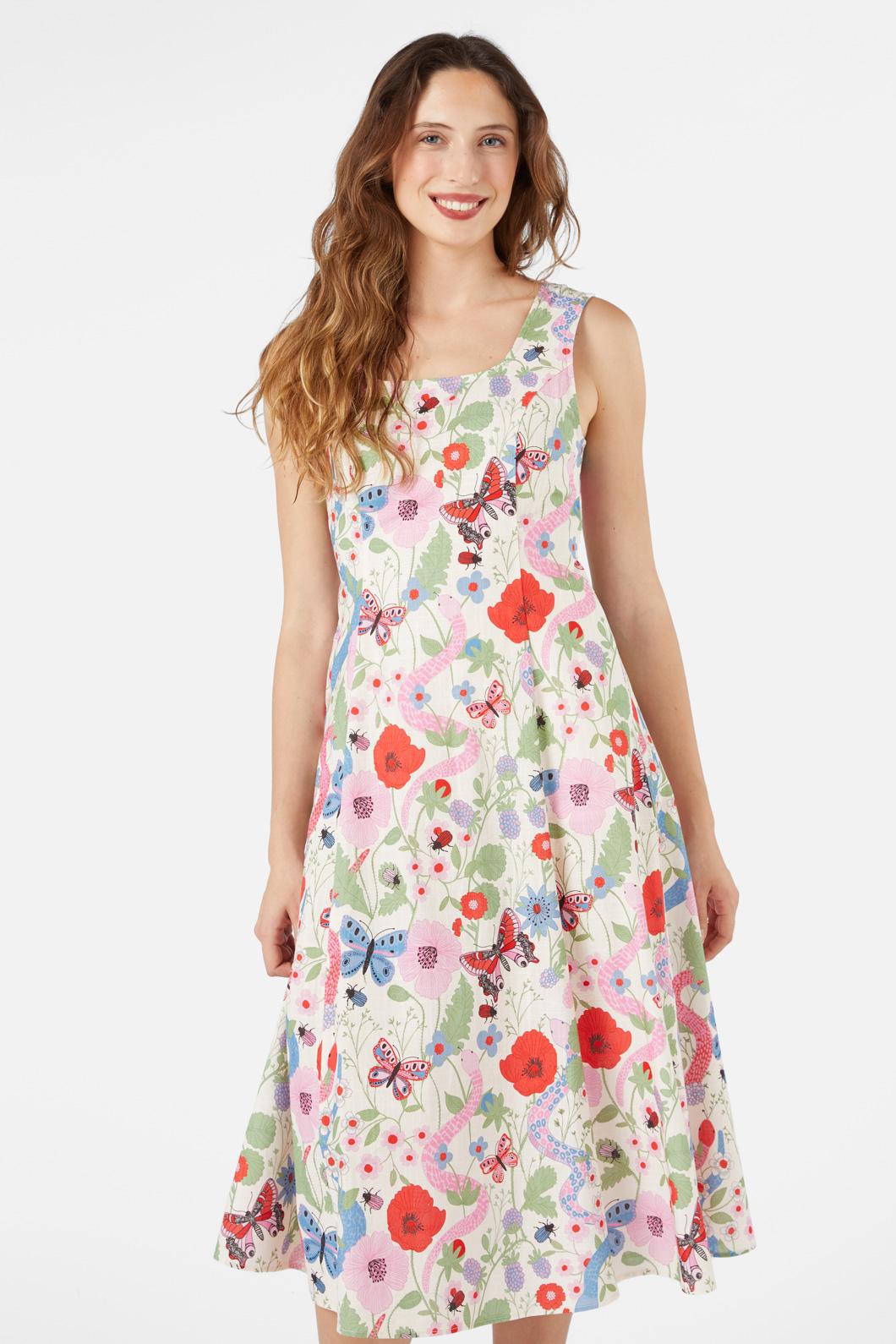 Princess Highway - Luna Snake Midi Dress - cream