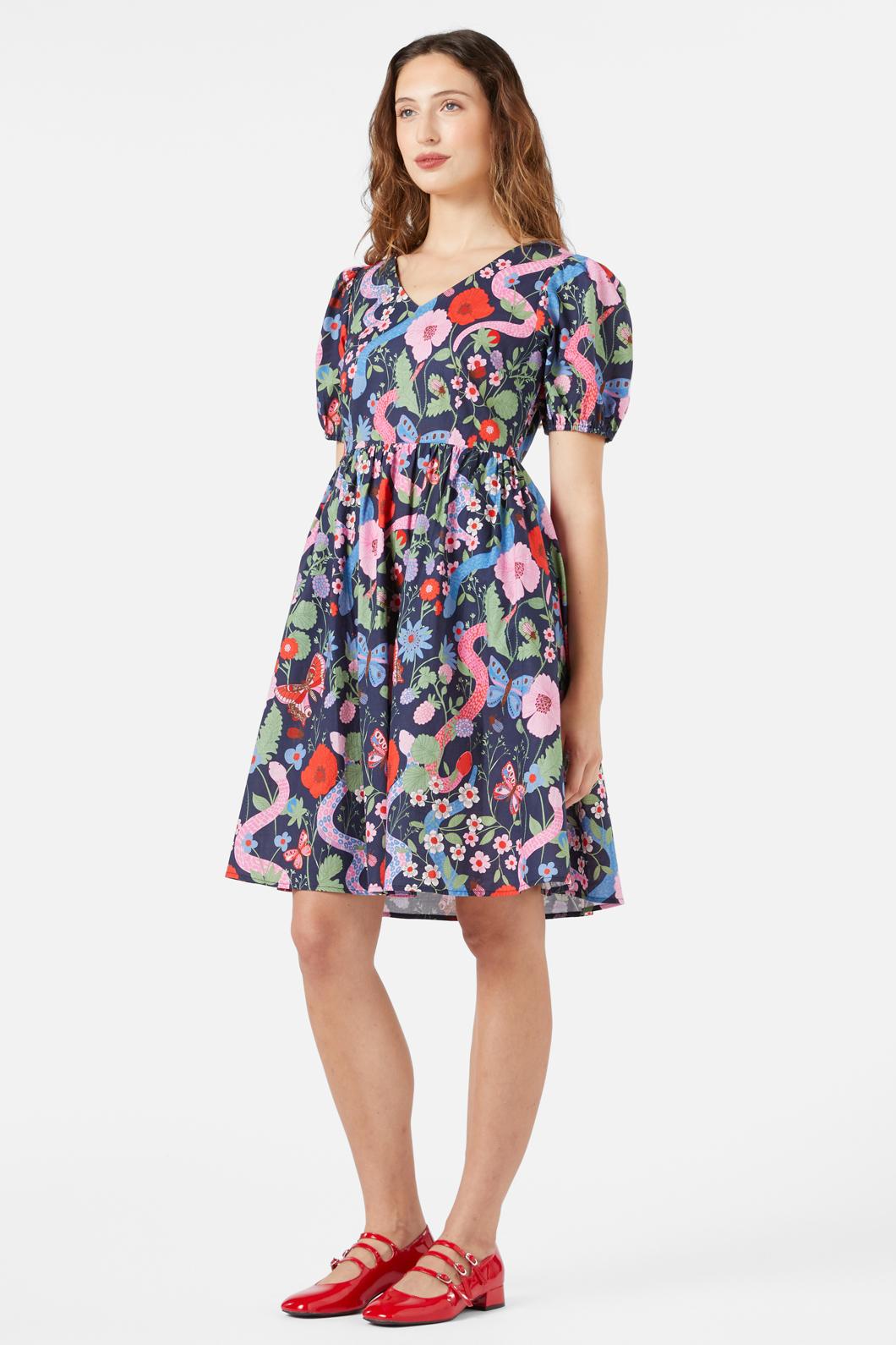 Princess Highway - Luna Snake Dress - navy