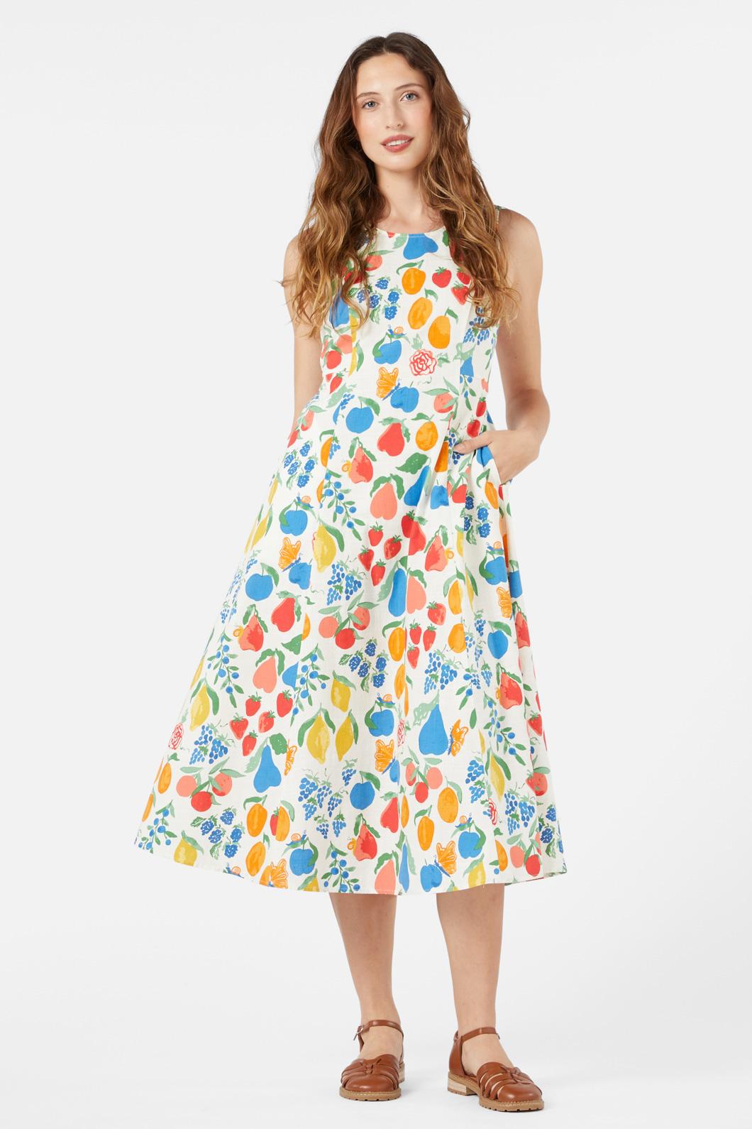Princess Highway - Fruit Bowl Midi Dress - cream