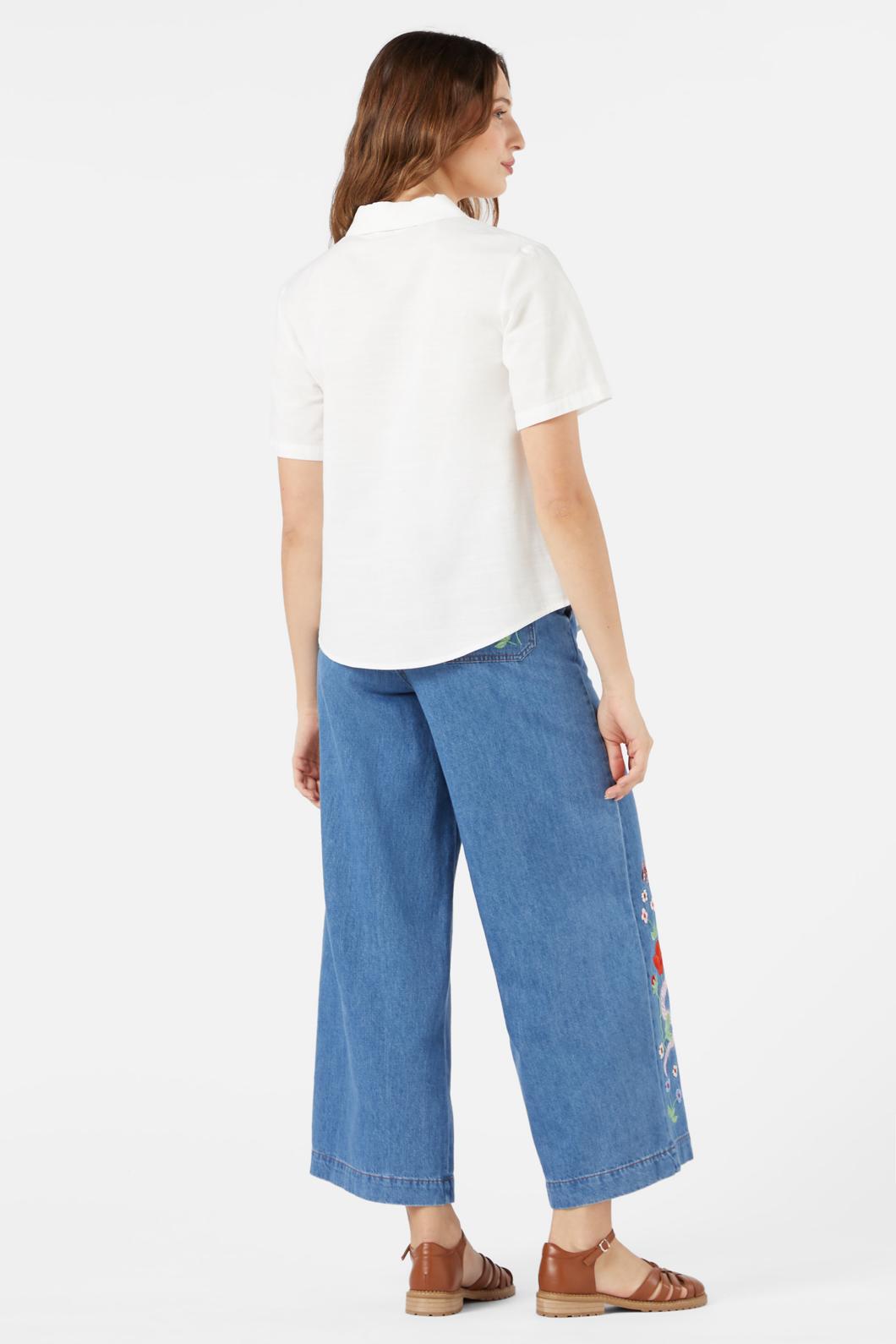 Princess Highway - Snake Emb Blouse - cream