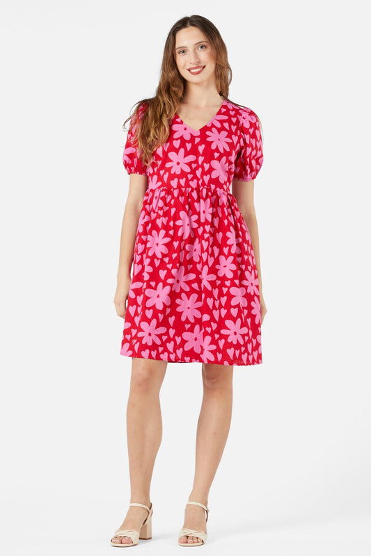 Princess Highway - Valentina Smock Dress - red
